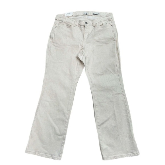 NEW J Jill Denim Jeans Women Size 16 Petite Cream Modern Slim Boot Cut Stretch - Picture 1 of 16